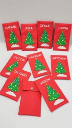 Embroidery Ang Bao Christmas Theme - Set of 12