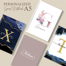 Personalized Spiral Notebook - Set of 3
