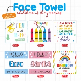Children's Day Face Towel - Set of 3